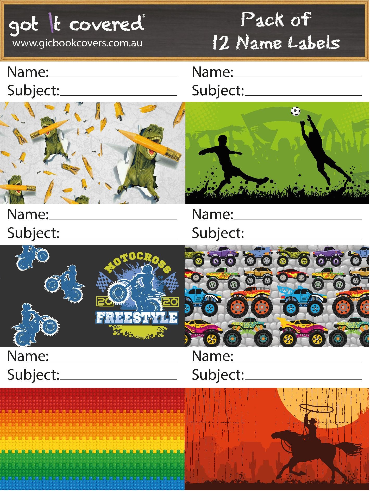 Name Labels | School Supplies | Got It Covered Australia