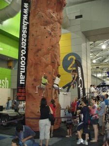 Base Zero Mobile Rock Climbing Walls. Brisbane Convention Center.