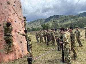 Army Cadets Rock Climbing Singleton