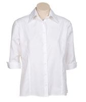 French Cotton Oxford Lady 3/4 Sleeve Shirt