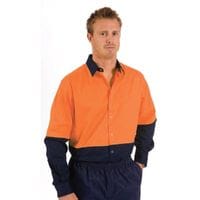 HiVis Food Industry Cool-Breeze Cotton Shirt - L/Sleeve 
