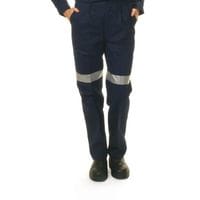 Ladies Cotton Drill Pants with 3M 8910 R/Tape - 311 gsm Heavyweight 
