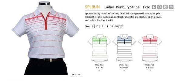 Ladies Bunbury Stripe Polo 