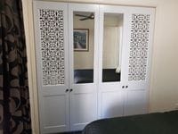 Profile 2 pack painted doors with decorative screen & mirror  inserts