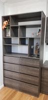 Study with display shelving and drawer storage 