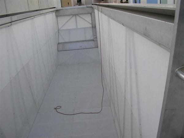 Internal view of HDPE lining