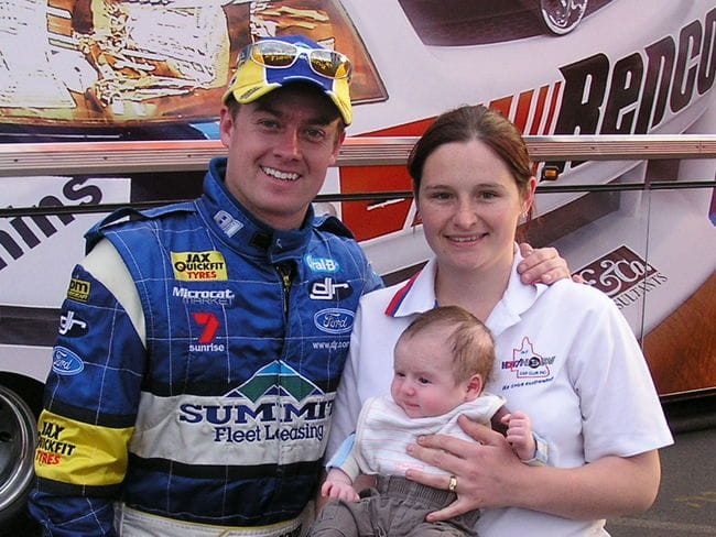 Me, Nerissa and baby Tristan - QLD raceway