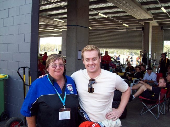Me with Robyn at the Bathurst 12 hour race, 2009