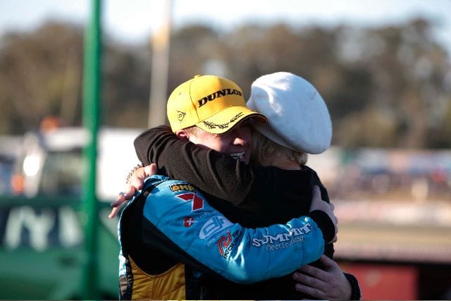 Me with my girl Chezzi after the big win at Winton!