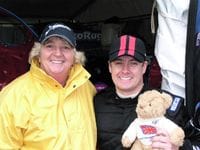 Me with Sue & Migsi the Bear.  Migsi has come from England and is traveling Australia to raise funds for cancer research.