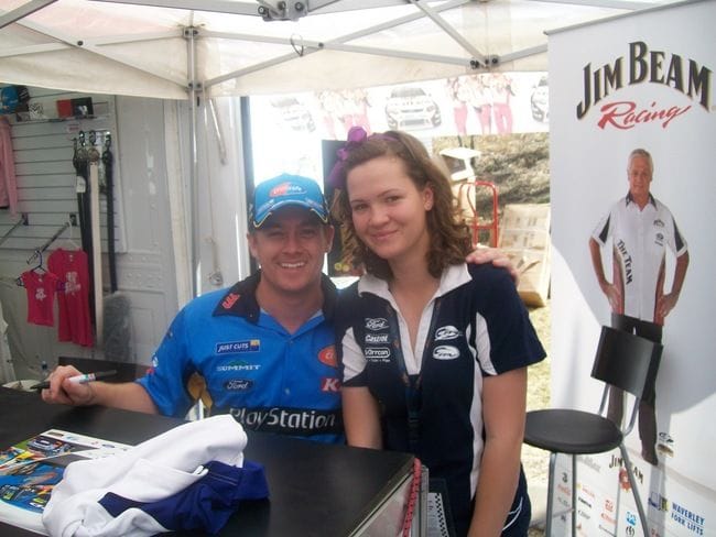 Grant with Anna-Leise at QLD Raceway 2009