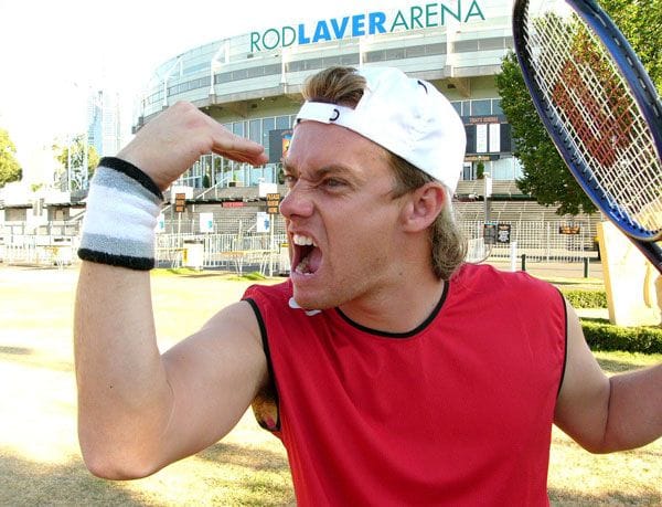 One of the most memorable moments of 2005. Confusing everyone at the Australian Open by dressing up as Lleyton Hewitt. 