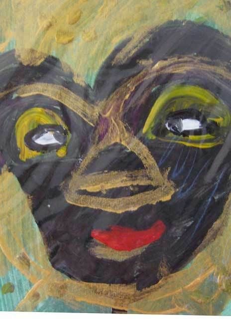 Painting by Balinese child.

the head.