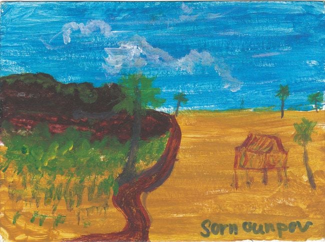 Rural Landscape by Cambodian child.