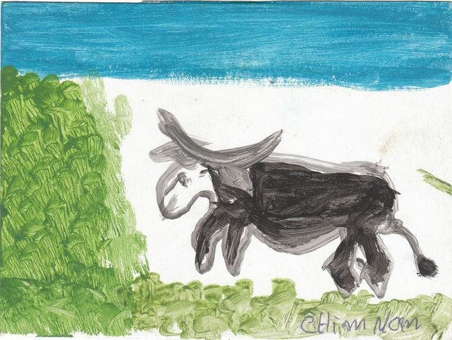 Water Buffalo by C Him Nan,  Cambodia.