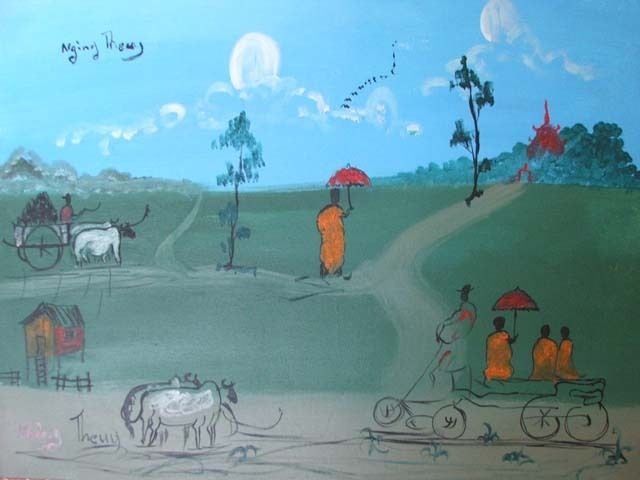 A scene from Cambodia.

Painted by children from Sihanoukville, Cambodia.

Exhibition in Australia in September/October. 2009.