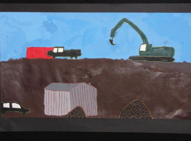 Road works painting.