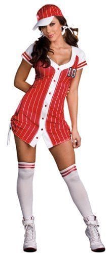 Baseball girl red