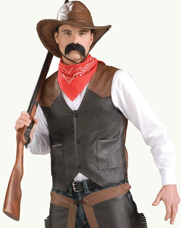 Cowboy Faux Leather Vest    $32