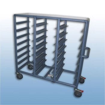 Triple Bay 24 x Tray service trolley with recessed top