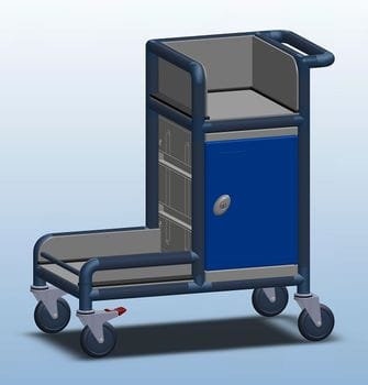 lockable cleaners Trolley