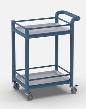 Small trolley with trays