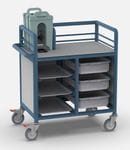 2 Bay Enclosed single urn trolley with trays and tubs