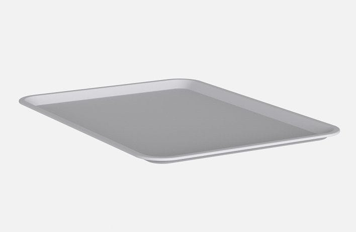 Polymedic Flat Tray Grey Large 550mm x 400mm 