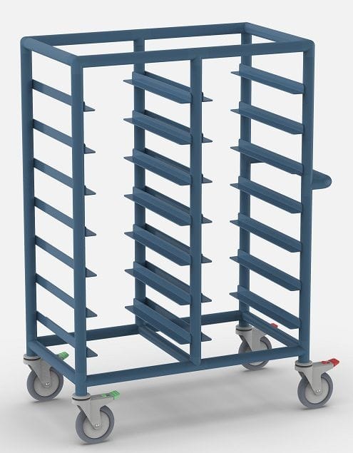 Double Bay 14 x tray service trolley with No Top