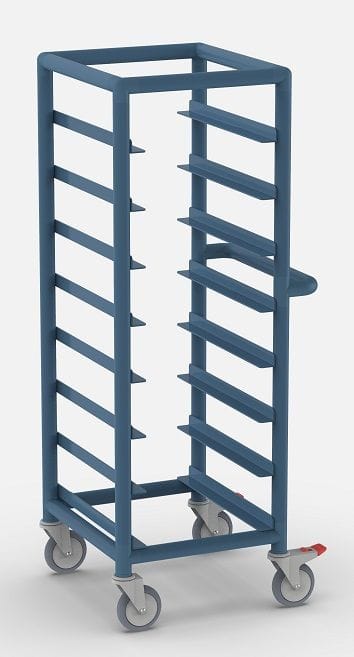 Single Bay 8 x Tray service trolley with No Top