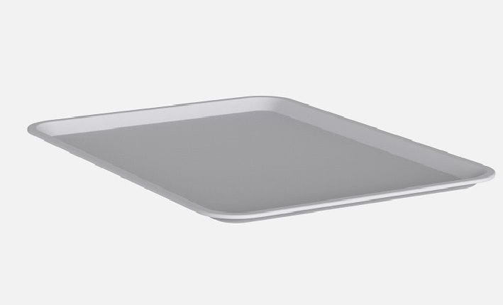 Polymedic Flat Tray Grey Large 550mm x 400mm