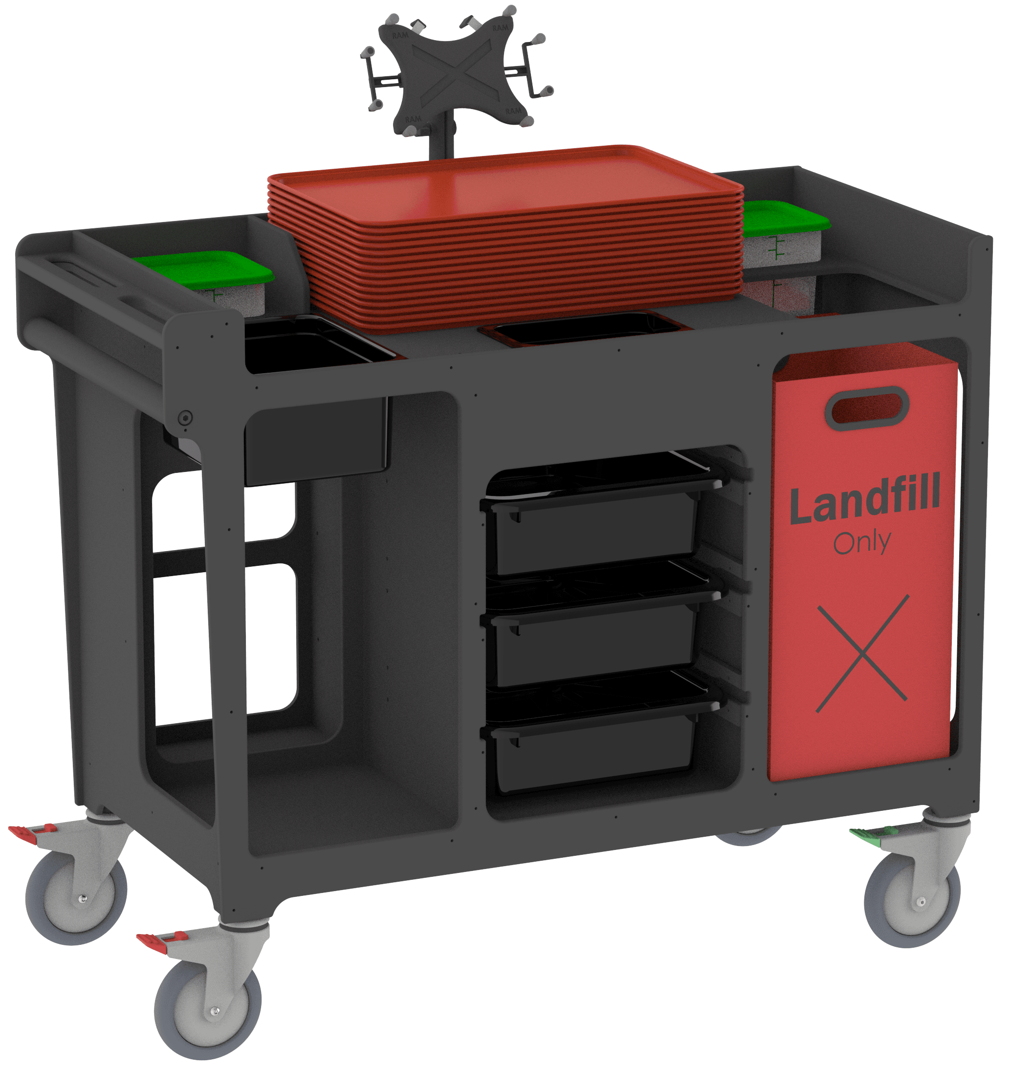 Indoor Crockery Collection Trolley 
