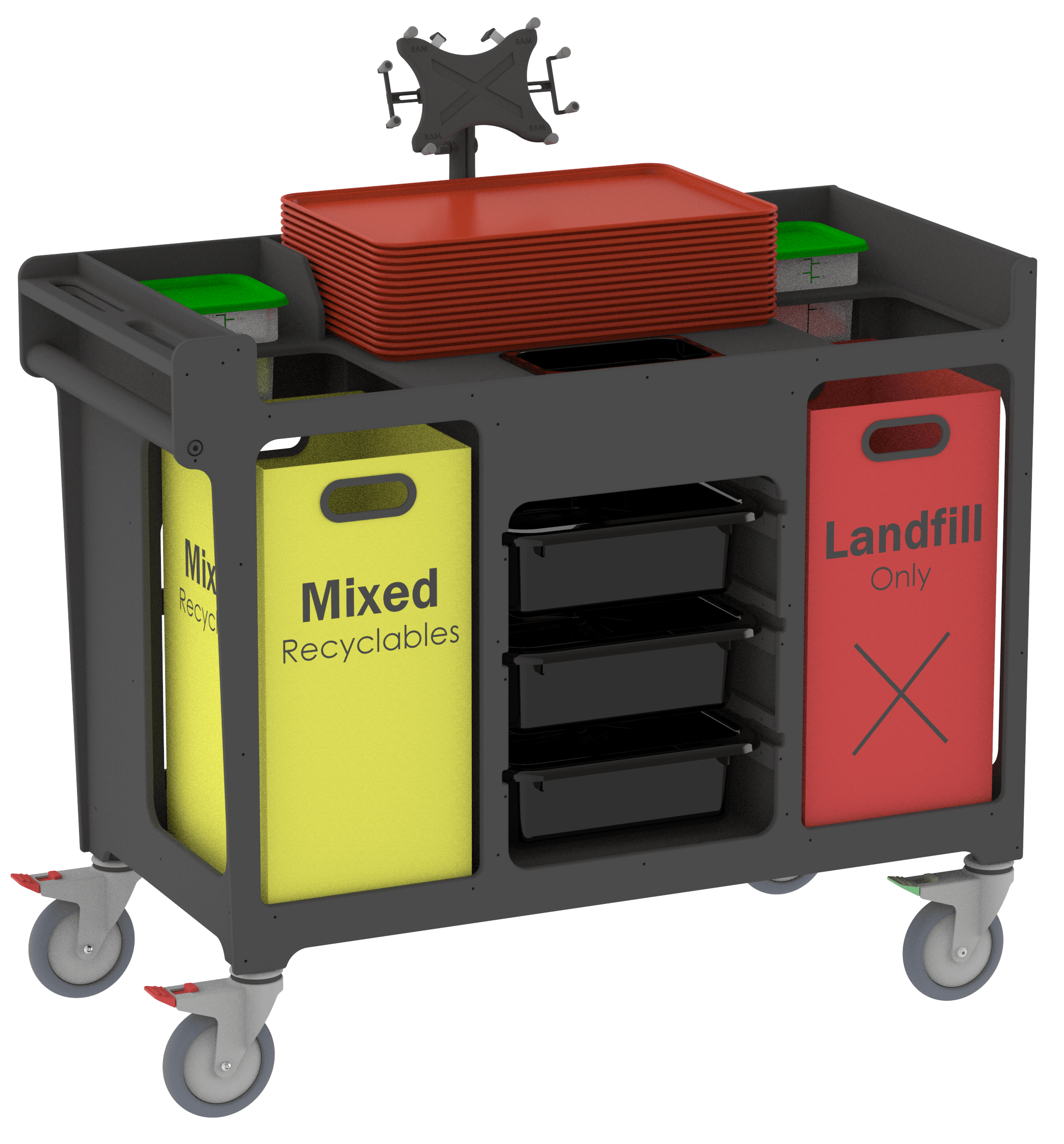 Indoor Disposal Collection Trolley