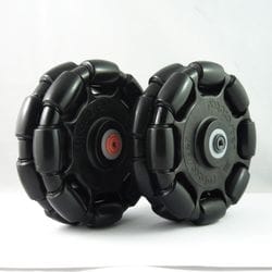 Rotacaster 125mm Double, 85A TPE, LegoX hub, Black/Black - 2 PACK