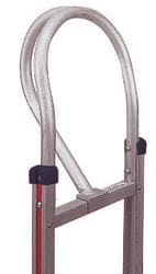 Handle, Alum, Vertical Loop for curved back frame with set back  